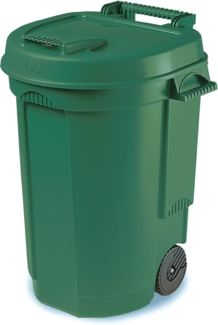 EDA Plastiques Fahrbarer Abfallbehälter 110L Farbe: grün, Maße: 55x58x81cm
