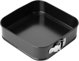 Florina Kuchenform 22x22 cm | Backfrom MERINGO mit Klammer | Antihaftbeschichtung | Backform Quadratisch aus Karbonstahl | Auflaufform Eckig Springform zum Backen von Kuchen und Torten