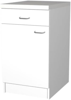 Flex-Well Unterschrank Küchenunterschrank 50 cm breit - Weiß – Modell Rapido