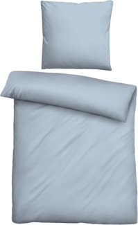biberna Tencel-Flanell Bettwäsche 0490500 UNI, taubenblau, 1x 155x220 cm + 1x 80x80 cm