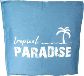 Outdoor Kissen Tropical Paradise 45x45cm wetterbeständig pink o. petrol Garten petrol