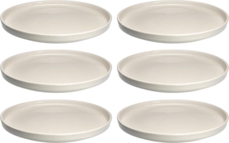 LEONARDO Teller-Set Speiseteller ROMA, Keramikteller, ca. 22 cm, 6-teilig (6-tlg), 6 Personen, Keramik, Geschirr-Set, Service, spülmaschinengeeignet