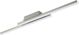 Eglo 97906 LED Deckenleuchte FRAIOLI-C nickel-matt L:105,5x12 cm dimmbar mit Connect Funktion
