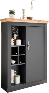 Kommode Ribera in grau und Eiche Wotan Landhaus 107 x 146 cm