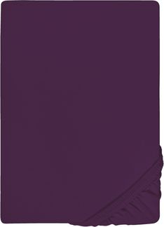 biberna Feinjersey-Spannbetttuch 0077144, dunkel violett, 1x 180x200 cm - 200x200 cm