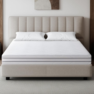 EGO HOME Matratze 140x200 2 in 1 Härtegrad H3 und H4 18cm Höhe, Hochwertige Kaltschaummatratze aus Gel Memory-Schaum, 7-Zonen Ergonomisch und Atmungsaktiv Schaumstoffmatratze, Öko-Tex Zertifiziert