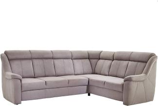 Cavadore Ecksofa Beata im modernen Design / Polstercouch in L-Form / 261 x 98 x 211 / Mikrofaser Anthrazit