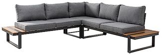 riess-ambiente Sitzgruppe TAMPA LOUNGE 240cm grau / natur, (Einzelartikel, 1-tlg), Gartenmöbel · wetterfest · Aluminium · Lounge · inkl. Kissen