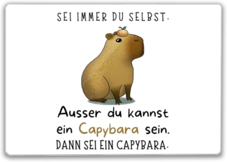 speecheese Schneidebrett Sei immer du selbst ausser kannst ein Capybara sein Schneidebrett aus