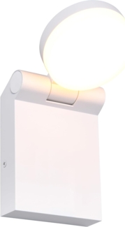 LED Außenwandleuchte ADOUR Leuchtenkopf einstellbar, Weiß Höhe 19cm