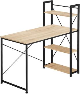 Computer-Schreibtisch Hershey 122x61x120cm - Industrial Holz hell, Eiche Sonoma