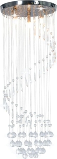 vidaXL Deckenleuchte mit Kristallperlen Silbern Spirale G9 281577
