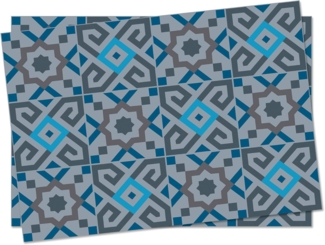 Doge Milano Set aus 2 rechteckigen Tischsets, 100% Made in Italy, Amerikanische Tischsets mit Digitaldruck, rutschfest und waschbar, Geometrisches Muster - Toby, 40x30 cm