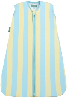 molis&co - Baby Schlafsack 0.5 TOG - Sommerschlafsack für Jungen - Neugeborene Babyschlafsack ohne Ärmel - 100% Baumwolle (Oeko-TEX 100), Premium Qualität - Blue Sunshine (70 cm)