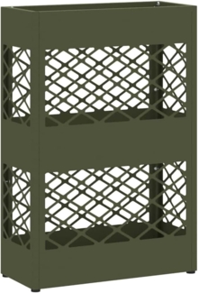 vidaXL Sonnenschirmhalter mit Speicher Olivgrün 28 x 12 x 41 cm Stahl 868528