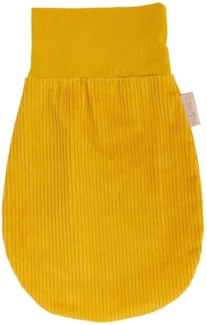 KraftKids Strampelsack Cord Breitcord Gelb Mustard für den Frühling/Sommer aus Musselin Baumwolle in zwei Größen erhältlich