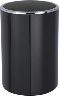 WENKO INCA Kosmetikeimer 5 Liter, Schwarz, hochwertiger Kunststoff