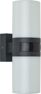 Oktaplex lighting LED Außen-Wandleuchte Peru IP65, Bewegungsmelder, LED fest integriert, Warmweiß, Wandleuchte LED IP65 Außenbeleuchtung 1900 Lumen anthrazit