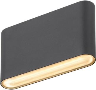 SLV 1007142 OVAL 14 WL Außenleuchte Wandaufbauleuchte schwarz CCT Switch IP65