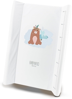 Wickelauflage 50x70 cm - abwaschbare Wickelunterlage mit Lineal - stabile Wickeltischauflage fürs Babybett - stark gepolstert, rutschfest, PVC - Wickelmatte in verschiedenen Designs