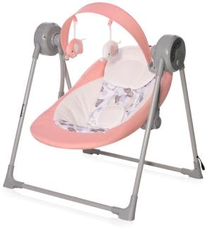 Lorelli Babywippe Twinkle klappbar Musik Schwingfunktion, Timer Fernbedienung rosa