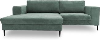 DOMO. collection Modica Ecksofa, moderne L-Form Eckcouch, Sofa Eckgarnitur, türkis, 244 x 173 x 83