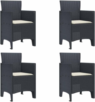vidaXL Gartenstuhl 4 pcs Anthrazit 53 x 49 x 85 cm Polypropylen 847472
