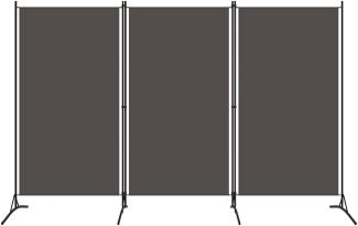 vidaXL 3-tlg. Raumteiler Anthrazit 260x180 cm 320733