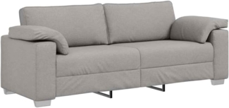 vidaXL Sofa mit Kissen Wolkengrau 219 x 77 x 82 cm Stoff 4105245