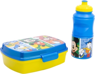 Disney Minnie Mouse 2er Set Kinderflasche (380 ml) und Brotdose im Geschenkkarton