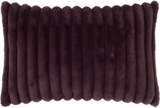 MAGMA Kissenhülle RAYA Fellimitat Streifen Look aubergine ca. 40 x 60 cm