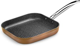 Grillofen mit Rillen Monix M740030 Grill 28 cm Braun Schwarz Geschmiedetes Aluminium