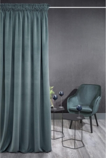 Eurofirany Vorhang Vorhang Kristi mit Kräuselband – 140x270 cm, Verdunkelnd, Velvet Stoff