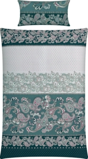 REDBEST Bettwäsche Bettwäsche, Mako-Satin, Satin Paisley