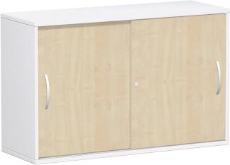 Schiebetürenschrank Oberboden 25 mm, 120x42x80cm, Ahorn Weiß