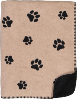 Cawö Wohndecke Kuscheldecke We love Dogs 62470-93 Pfoten 150x200