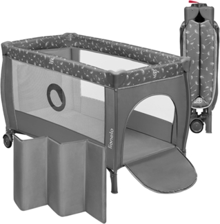 lionelo Baby-Reisebett Stefi Plus, 2in1: Babybett & Laufstall , Kompakte Größe , Luftiges Netz