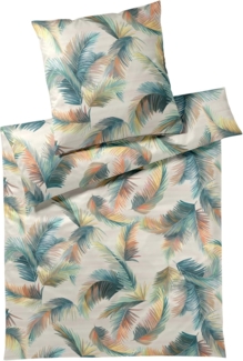 elegante Bambus-Baumwoll-Satin Bettwäsche Copacabana natur|135x200 cm + 80x80 cm