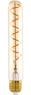 Eglo 110202 LED Filament Leuchtmittel E27 1X4W Decorative Spirale amber L:18. 5cm Ø:3cm 1600K 180lm dimmbar