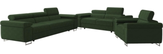 Sofa Set Torezio Cord 3+2+1 mit Einstellbare Kopfstützen (Poso 14)