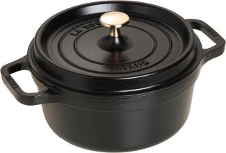 Staub La Cocotte Cocotte 22 cm, rund, Schwarz, Gusseisen