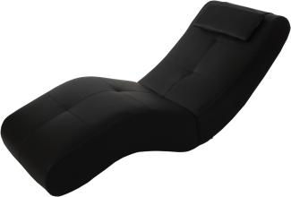 Relaxliege Livorno II, Recamiere Chaiselongue ~ Kunstleder, schwarz