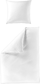 JACK Bettwäsche Einfarbig Uni große Farbauswahl versch. Größen, Mako-Satin, Anthrazit, Silber, Taupe, Weiß, luxuriöses Mako Satin Design