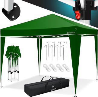 KESSER® Pavillon 3x3 m | wasserdicht | inkl. Tasche | Pop-Up Klicksystem | UV-Schutz 50+ | Faltpavillon | Gartenzelt | Partyzelt | Metall-Verstrebungen | Grün