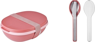 Mepal ELLIPSE Lunchbox Duo mit Besteck Vivid Mauve - A