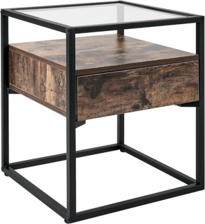 Beistelltisch MAUK Dunkler Holzfarbton