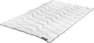 Badenia Bettcomfort Duo Winterdeckesteppbett Trendline Basic Kochfest, 140x220 cm, weiß