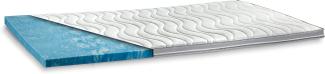 GELAX® | Gel-Schaum Topper Matratzenauflage | 7cm Gesamthöhe | waschbarer Bezug mit 3D-Mesh-Klimaband und Stegkanten | Raumgewicht RG 50 | 160x200 cm