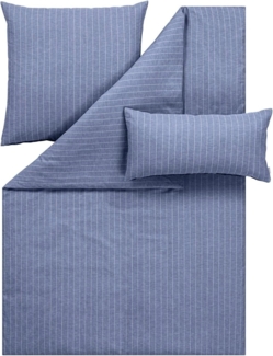 Estella Halbleinen Bettwäsche Exquisit Tavira Blau