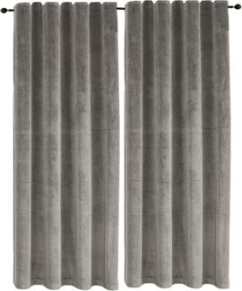 Haus und Deko Gardine Samt Vorhang 2er Set Kräuselband 140x175 cm Verdunkelungsvorhang Samt, Kräuselband (2 St), Polyester